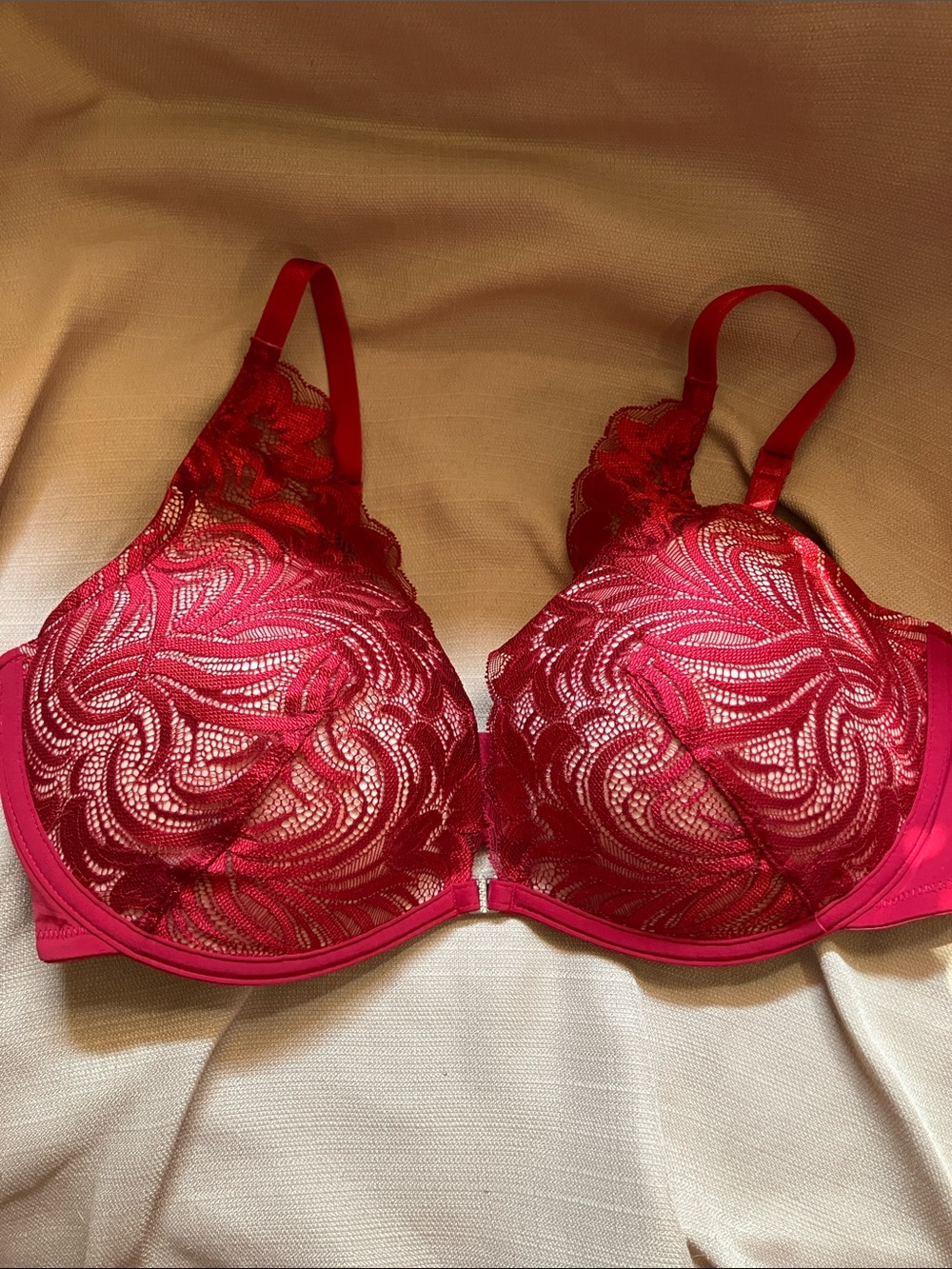 Adore Me Hot Red Lace Underwire Bra